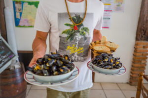 Repas au restaurant du camping à coté de Mimizan